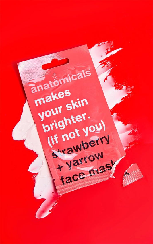Anatomicals Strawberry + Yarrow Face Mask – Brightening & Clarifying (15ml)